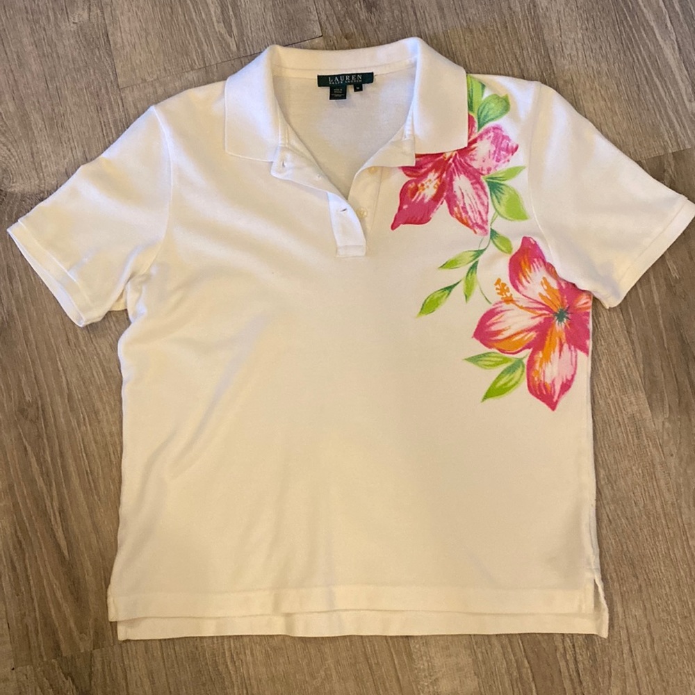 EUC Vintage Lauren/ Ralph Lauren 100% Cotton Polo Top